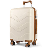 TILYMOL Hardside Carry On Luggage 22x14x9 Airline Approved with Spinner Wheels, Lightweight 20-inch Carry-On Suitcase for Men & Women, White