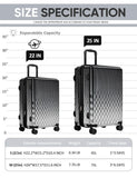 Comeria Checked 2 Sets 22 Inch/25 Inch Luggage, ABS+PC Hardshell Suitcase Lightweight Large Travel Luggage with Spinner Wheels & TSA Lock