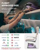 Underseat Carry On Luggage with Wheels, Airline Approved Personal Item Luggage, 16-Inch Multi-functional Underseat Luggage, Lightweight Overnight Suitcase for Women, Bussiness, Travel, Purple