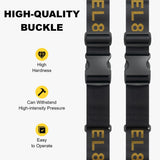 LEVEL8 Luminous Luggage Sets 3 Piece with Luggage Straps, (20/24/28)