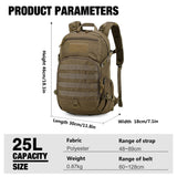 Mardingtop Small Tactical Molle Backpack - 25L Hiking Backpack for Backpacking, Cycling and Biking