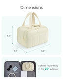 BAGSMART Travel Toiletry Bag, Puffy Large Toiletry Bag for Women, Lightweight Cosmetic Makeup Bag Organizer with Handle for Traveling, Accessories, Essentials, Toiletries (Green)