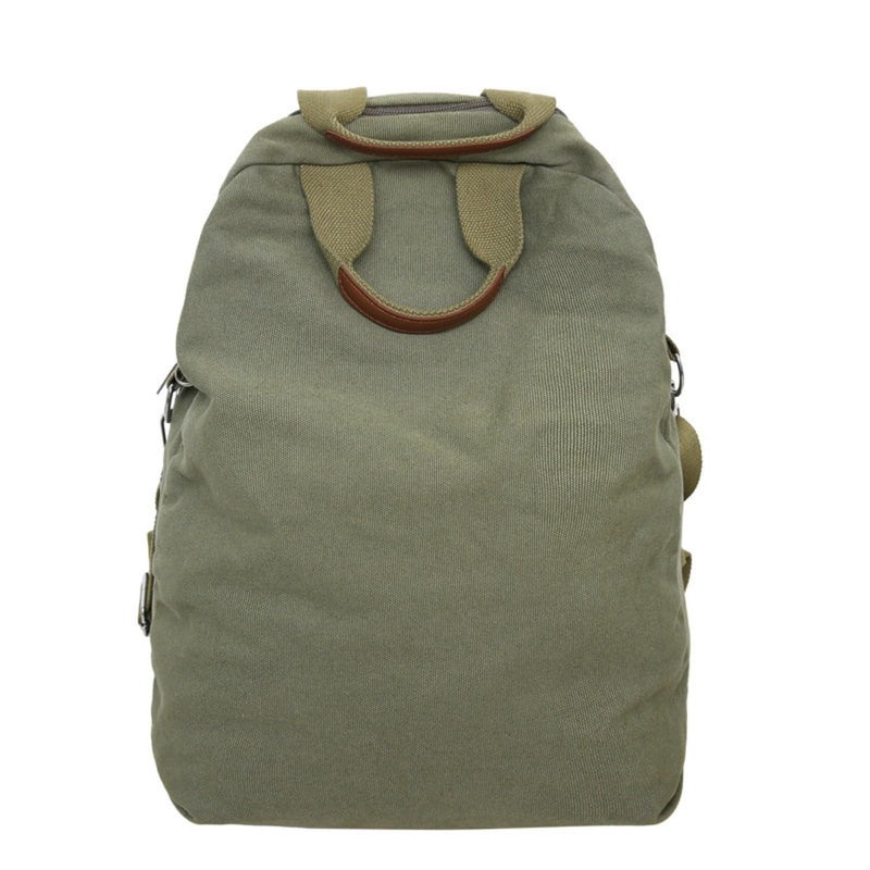 KAOBIO Grunge Hippie Boho Backpack Durable Canvas Casual Adjustable Daypack College Vintage Travel Rucksack for Women Men (Army Green)