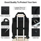 MILADA Underseat Carry On Luggage with Wheels, Airline Approved 16-inch Spinner Small Suitcase, Softside Travel Luggage, Personal Item Overnight Bag, Business Mini Suitcase for Women and Men, Black