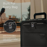 Briggs & Riley TSA Approved Cable Lock for Luggage & Suitcases - Travel Lock, 3 Digit Combination, Flexible Cable for Zippered Bags - Luggage Accessories, Black