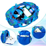 Kids Duffle Bag for Boys, Water Resistant Travel Bag with Separate Shoe Compartment for Sports, Gym, Overnight Weekender - Truck