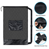 BROTOU Thickened Extra Large Sports Ball Bag Mesh Socce Ball Bag Heavy Duty Drawstring Bags Team Work for Holding Basketball, Volleyball, Baseball, Swimming Gear with Shoulder Strap (24” x 36”)
