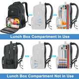 MATEIN 18 Inch Backpack for Men, Extra Large Work Backpack with Lunch Compartment, Water Resistant Insulated Cooler Computer Bag, Sturdy Padded Carry On Laptop Daypack for College Travel