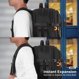 MOSISO 40L Travel Backpack for Women Men, Large Rucksack Duffel Bag Flight Approved Carry on Daypack with USB Charging Port, 15.6 inch Laptop Computer Backpack for Business Work Commute, Black