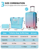 LARVENDER Carry on Luggage 22x14x9 Airline Approved, Expandable 20 Inch Hardside Suitcase with Wheels TSA Lock, PC+ABS Lightweight Carry on Suitcases for Women, Cotton Candy (20/DB/TB)