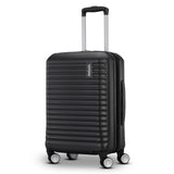 American Tourister Stratum 3.0 Carry-On Spinner, Airline Approved, Durable Hardside Luggage, Expands 1.5", RightHeight™ Adjustable Handle, Black