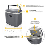 RTIC 8 QT Road Trip Personal Cooler, Small, Compact, Insulated, Portable Ice Chest Box for Food, Drink, Beverage, Beach, Camping, Picnic, Fishing, Boat, 12-Can Capacity, Dark Grey & Cool Grey