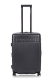 ROBERTO CAVALLI MILANO Luxury 3 Piece Luggage Set, Expandable Hard Shell Suitcases with 8 Spinner Wheels, Combination Lock Large Suitcase Set for Men and Women -Black