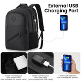 BIKROD Backpack for Men and Women, School Backpacks for Teen Boys Girls, Water Resistant Sturdy Anti Theft Travel Laptop Backpack, Black Student Bookbag Fits 15.6 Inch Laptop, Gifts