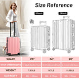 Krute Zipperless Luggage 24 Inch Aluminum Frame Suitcase with Spinner Wheels PC+ABS Hardide Checked Luggage TSA Approved