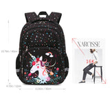 abshoo Cute Unicorn School Backpack For Girls Elementary Kindergarten Kids School Bag (Unicorn Black)