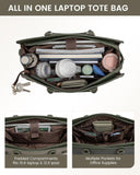 LOVEVOOK Laptop Bag for Women, 15.6 Inch Large PU Leather Tote Bag, Professional Teacher Work Bag, Waterproof Business Computer Briefcase, Shoulder Tote Purse for Office