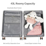 smilesun 20" Carry On Luggage with Seat For Kids & Adults，Hardside Ride On Suitcase with 360°Spinner and TSA Lock For Travel (Yellow, 20")