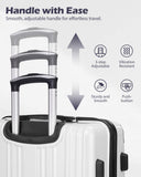 Coolife Luggage Sets, 5 Piece Durable Suitcase, Lightweight Carry on Luggage with PC+ABS Hardshell, Dual Spinner Wheels, TSA Lock and YKK Zipper (wine wind new, 5 piece set)