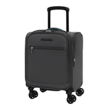 Verage Under Seat Luggage with Wheels, Softside Small Suitcase Spinner Carry On Luggage Bags for Airlines Airplanes Short Trip Men Women (Grey, 14.5-Inch Plus Underseat)