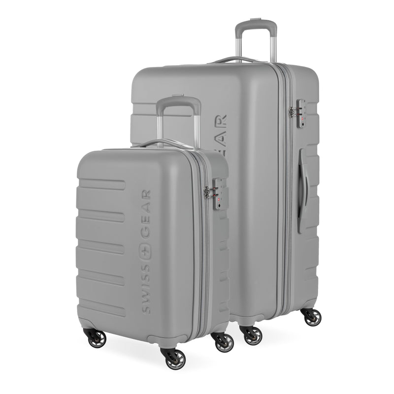 SwissGear 7366 Signature Hardside Expandable Luggage with Spinner Wheels, TSA Lock, Cup-Holder, Grey, 2-Piece Set (19/27)