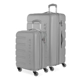 SwissGear 7366 Signature Hardside Expandable Luggage with Spinner Wheels, TSA Lock, Cup-Holder, Grey, 2-Piece Set (19/27)