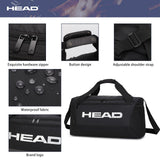 HEAD 45L Gym Duffel Bag with Shoe Compartment & Wet Pocket, Waterproof Large Capacity Sports Bag for Men, Durable Crossbody Weekender for Workout, Fitness, Swimming, Travel