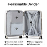 Hanke 7 Sets (Pink) Travel Organizer Bags and 24 Inch Expandable Checked Luggage(Ivory White), Compressible Expandable Packing Organizers,Packing Cubes for Travel