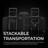 Briggs & Riley Medium Spinner Briefcase - Carry On Luggage for Travel, Suitcase with Wheels, Softside Rolling Bag for Men & Women, Fits up to 14" Laptops, Interlocking Handle - @work Collection, Black