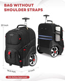 MATEIN Rolling Bag with Wheels, 17 Inch Extra Large Laptop Roller Backpack for Adults with Anti Theft Lock & Sturdy Handle, Water Resistant Wheeled Bag Carry On Luggage for Teacher Work Travel Men