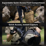 PGYTECH OneMo TAC 25L Tactical Camera Backpack, Waterproof DSLR/SLR/Mirrorless Photography Camera Bag with 15.6" Laptop Sleeve, Tripod Holder & Rain Cover (Dark Night camo)