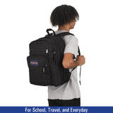 JanSport NCAA Officially Licensed Backpack, Texas Longhorns, Big Student with Padded 15-Inch Laptop Sleeve, 2 Compartment Computer Bag with Bottle Pocket & Haul Handle, Book Rucksack, Black