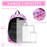 VASCHY School Backpack for Girls, Cute Schoolbag Bookbag for Kids/Teens/Middle School/College/Work Backpack for Women, Pink Galaxy