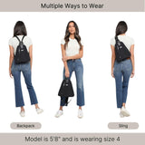 Baggallini Metro Backpack with RFID Phone Wristlet - 9x11 Convertible Sling Bag for Women with Adjustable Shoulder Straps