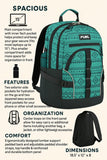 FUEL Hiking Laptop Backpack, College Bookbag, Travel Daypack with 5 Compartments, Dynamo Tech Pocket, 18.5 Inches, Festive Aztec