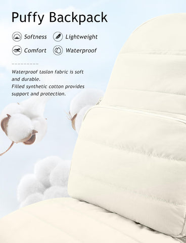 Uselike Travel Backpack for Women, 15.6 Inch Laptop Backpack, Quilted College Bookbag, Cute Work Backpacks, Water Resistant