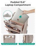 BAGSMART Small Underseat Carry on Luggage with Wheels, 16 inch Small Under Seat Luggage, Lightweight Travel Suitcase for Women, Brown