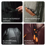 Peak Design Travel Backpack 30L, Sage, Expandable 27-33L Design, Rear and Top Access, Weatherproof Shell, Laptop Sleeve, Ideal for Travel or Everyday Carry, Versatile Backpack for Men and Women