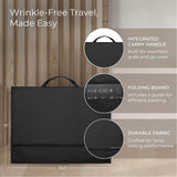 Briggs & Riley Essential 22" Carry On Expandable Spinner & Garment Folder - Luggage for Travel, Suitcase with Wheels, Roller for Men & Women, Shirts, Pants, & Clothes Carrier, Wrinkle Reducing - Black