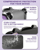 Underseat Carry On Luggage with Wheels, Airline Approved Personal Item Luggage, 16-Inch Multi-functional Underseat Luggage, Lightweight Overnight Suitcase for Women, Bussiness, Travel, Purple