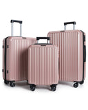 LIGHT FLIGHT Luggage Sets, Durable Hard Shell 3 Piece Set Suitcase with Spinner Wheels, Hardside Lightweight Luggage set with TSA Lock, Large Travel Luggage Set (20