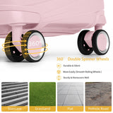 LARVENDER Luggage Sets 3 Piece, Expandable Carry On Luggage 22x14x9 Airline Approved, 20 Inch Hardshell & Lightweight PP Carry On Suitcase for Women with Spinner Wheels TSA Lock, Light Pink
