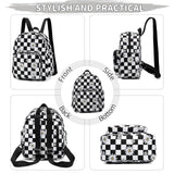VASCHY Small Backpack for Women, Cute Mini Lightweight Nylon Travel Backpack Purse for Teen Girls Plaid Daisy