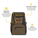 RTIC Lightweight Backpack Cooler, Olive, 15 Can, Portable Insulated Bag, for Men & Women, Great for Day Trips, Picnics, Camping, Hiking, Beach, or Park