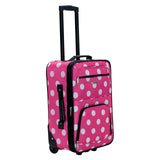Rockland Fashion Softside Upright Luggage Set, Expandable, Pink Dots, 2-Piece (14/19)