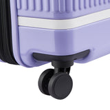 florence by mills Spin Me Away Hardside Expandable Luggage with Spinner Wheels, Lavender, Checked-Medium 24 Inch