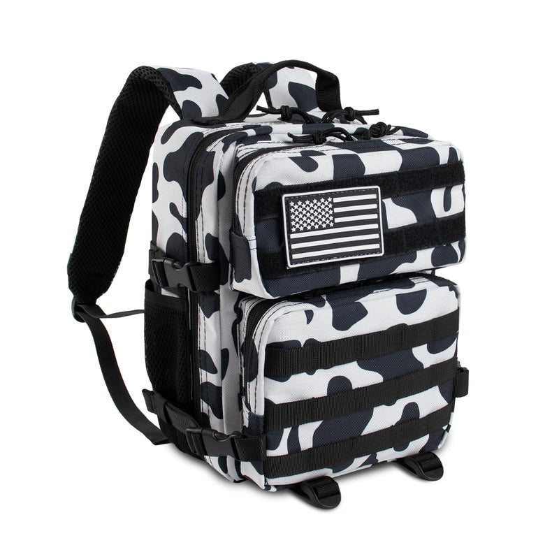 CtopxCone 12L Mini Tactical Military Backpack for Women Army Assault Pack Bag Small Rucksack with Bottle Holder Work Gym Bag - 12L Cow Print Backpack Mini Small Workout Pack