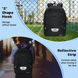 MoKo Basketball Bag Backpack, Volleyball Soccer Backpack for Men & Women with Separate Ball and Shoes Compartments, Water-Resistant, Fence Hook, Sports Bag for Clothes, Shoes, Tablets, Laptops, Black