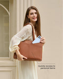 LOVEVOOK Lunch Tote Bag for Women, 3 in 1 Work Bag with Insulated Lunch Compartment, Laptop Bag with Large Cup Holder for Office, College, Casual, Black