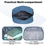 18" Small Carry on Bags for Airplanes with Laptop & Wet Compartment Underseat for Spirit Airlines Personal Item Travel Bag 18x14x8 in Duffle Gym Bag for Women Men(25L, Navy Blue)